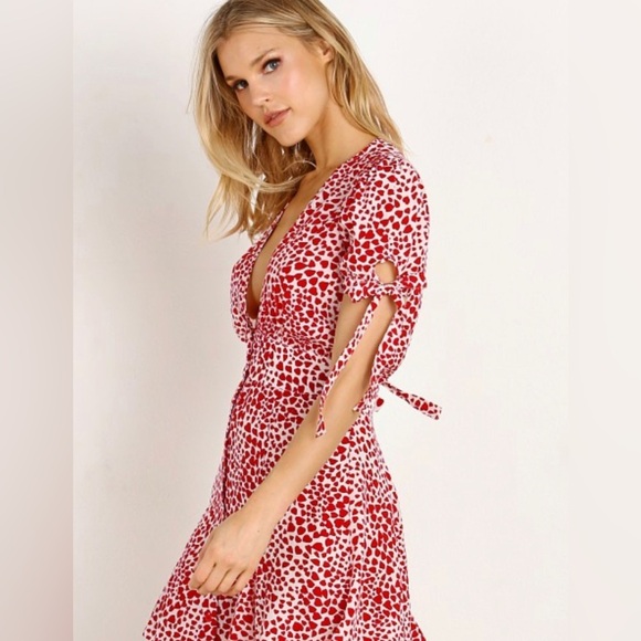 Rue Stiic Laguna Mini Dress Red Hearts, Size XS - Picture 3 of 13